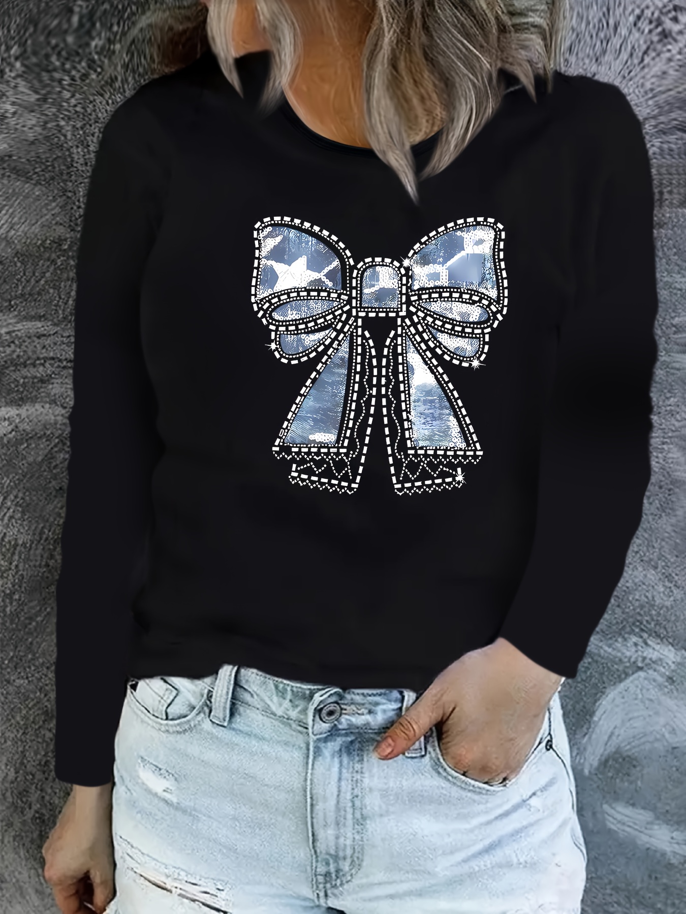 Suéter Ted Baker Bow Embellished Mujer Gris Claro Dress