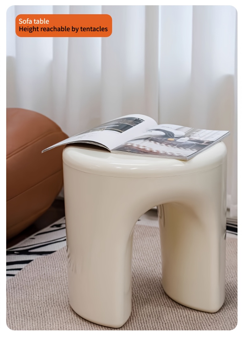   style classic round stool minimalist storage small table   colors plastic material durable coffee table practical household goods outdoor portable doorway shoe changing stool Product details 1