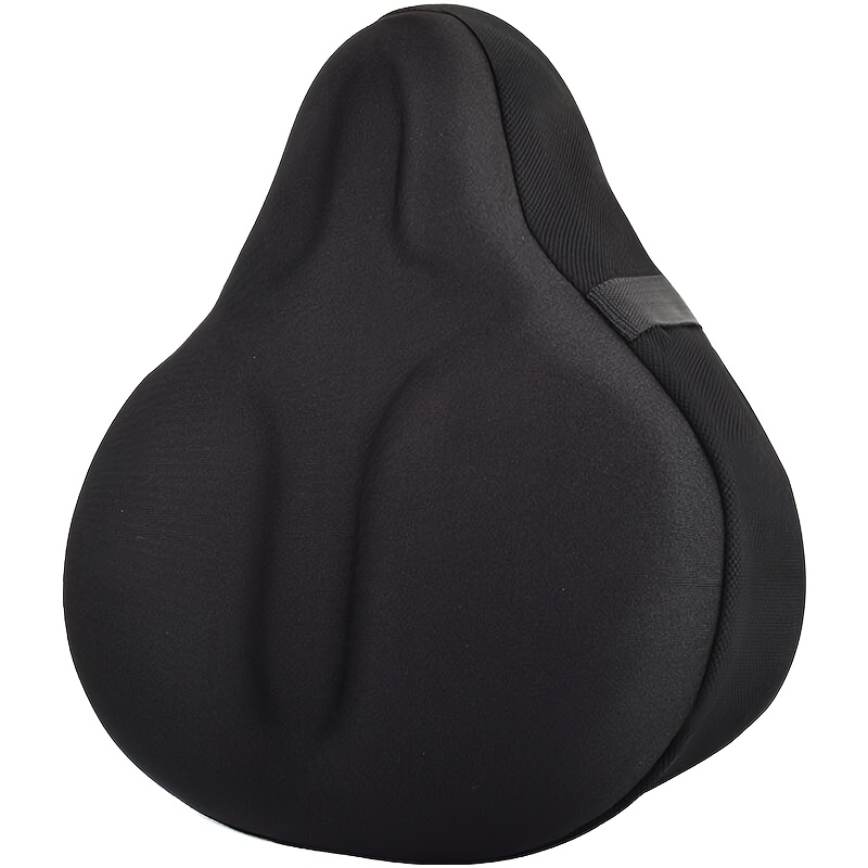 TEMU Extra Wide Comfortable Cushioned Electric Bike Seat Soft And Thickened Bicycle Silicone Seat Suitable For Mountain Bike Road Bike Electric