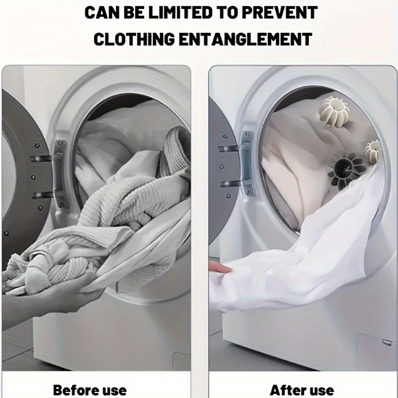 8-4pcs 4cm Laundry Balls, Can Be Used Repeatedly to Remove Dirt And Prevent Knotting And Clean Clothes, Pet Hair Removal Laundry Ball