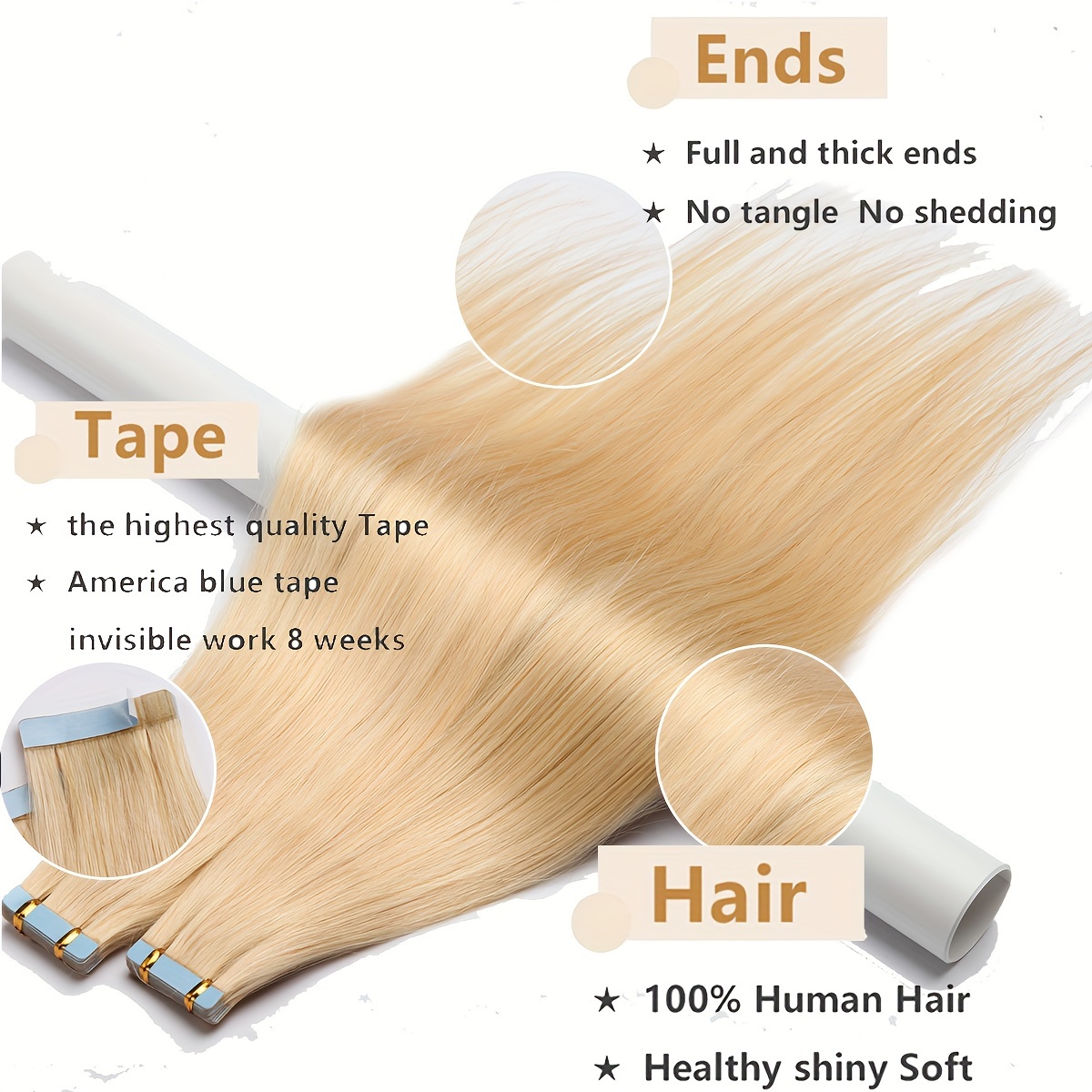 25g pack 10pcs tape in hair extensions human hair real human hair tape in extensions straight skin weft100   seamless human hair extensions for women 12 24 inches details 1
