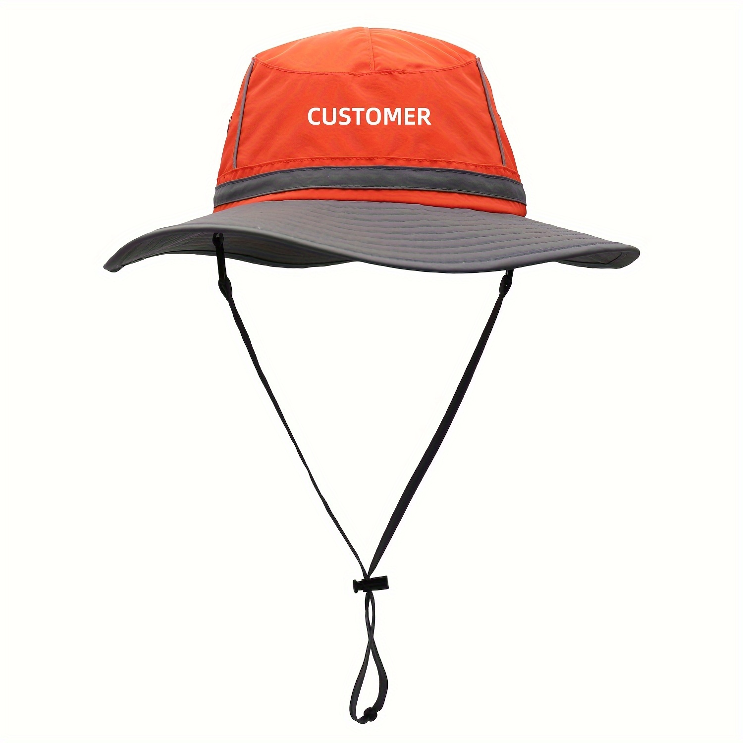 

Custom Color Block Fishing Hat With Reflective Strap And Adjustable Drawstring For Spring/summer Outdoor Activities