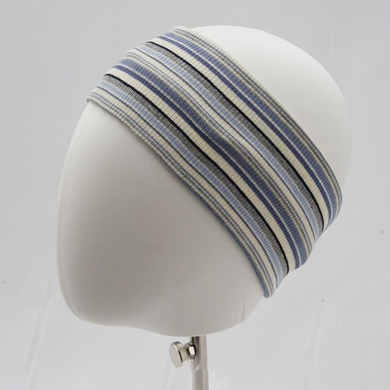 Image of 1pc Vintage Striped Headband, Elastic Wide Band Headwrap For Women Sports Yoga Daily Wear