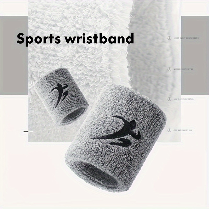 Outdoor Sports Sweat Absorbing Breathable Wristbands For Men Women, Soft High Elastic Sweat Bands For Gym Running Fitness Tennis details 3