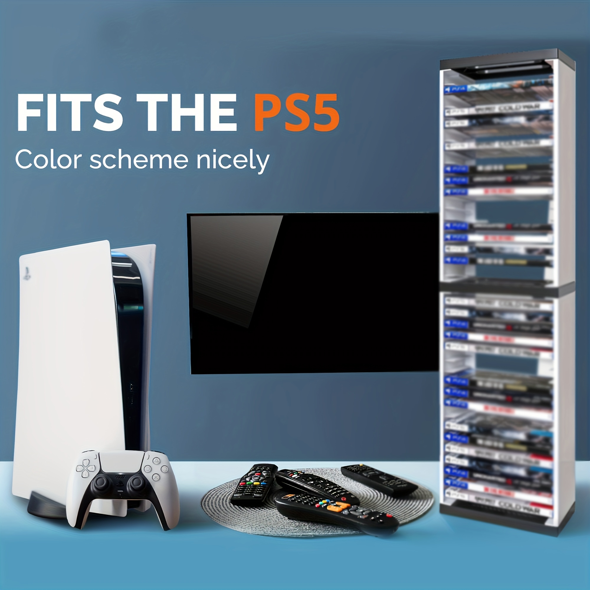 video game storage tower (36 cd disc case) universal Temu Pakistan