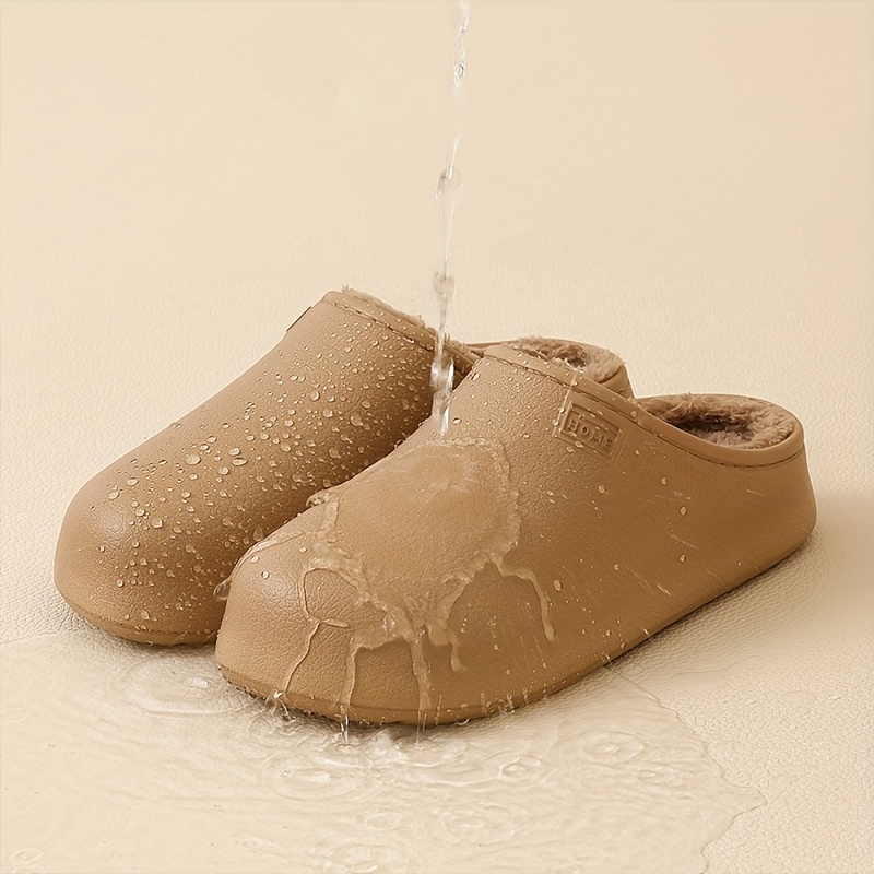 Thickened Plush Slippers with a Soft EVA Sole, Designed for Men, Featuring a Easy And Elegant Style Suitable for Home Use