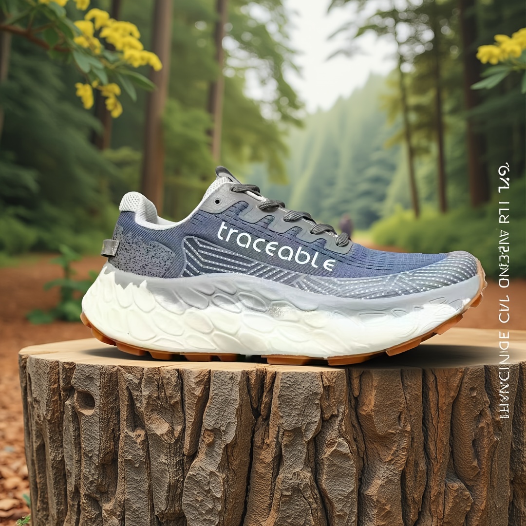 Sneakers, Men's Outdoor Shoes Lightweight Comfortable Trail Running Shoes Anti-Slip Shock Absorption Casual Fashion Sports Running Shoes