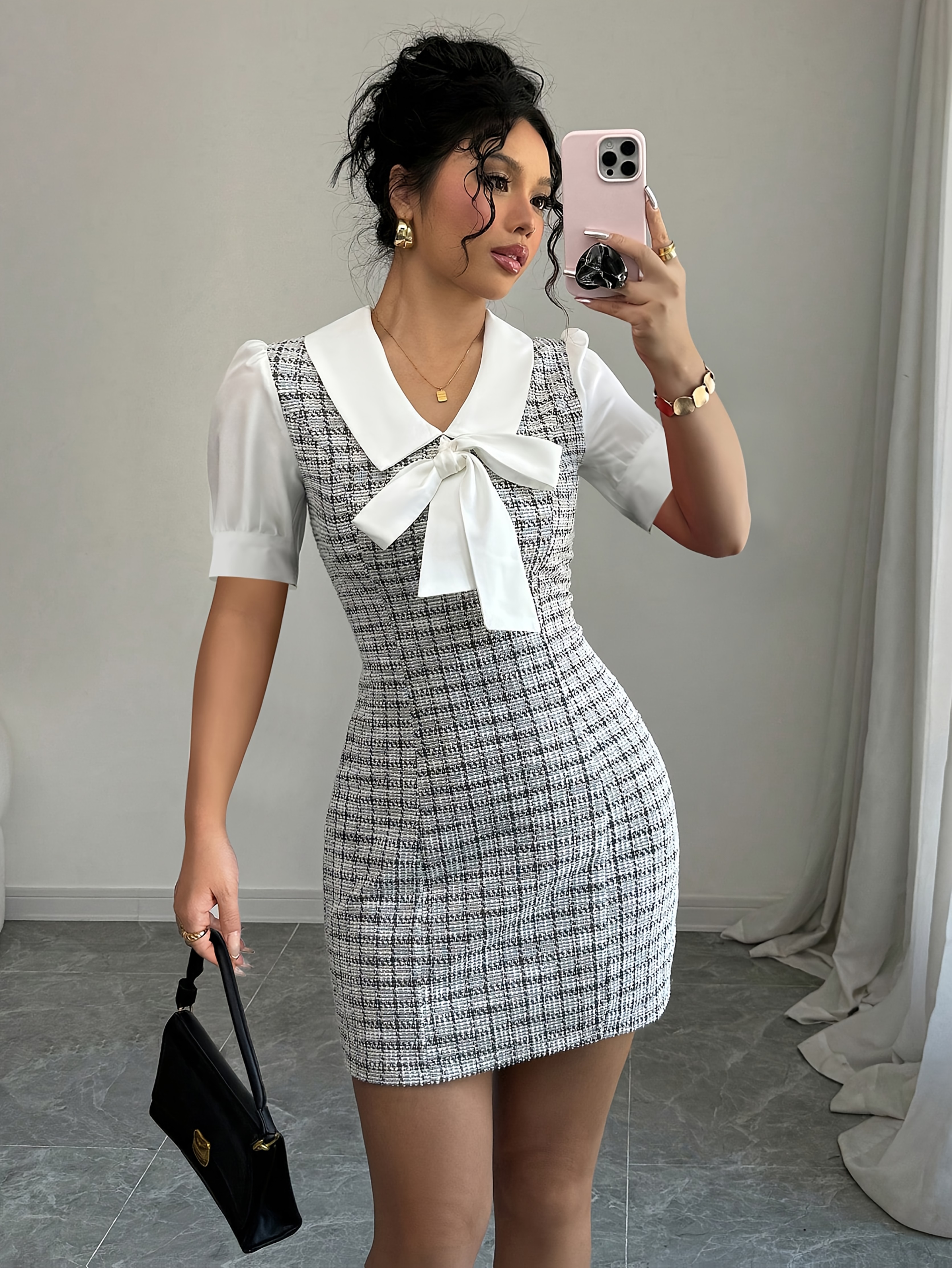 i dress cute Sassy Shortcake Sweet Sorbet Champagne Off-the-shoulder Cocktail Dress Colour|Brown Size/Color:Size S/M Faded Rainbow/White 24.0 Hips