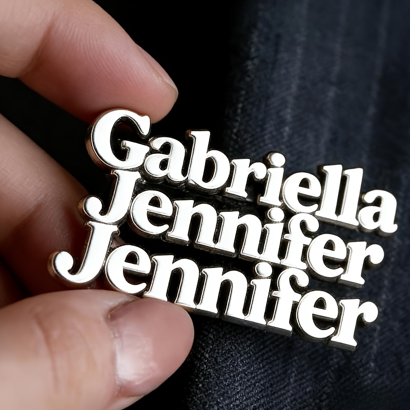 TEMU ["Personnalisé] Broche avec nom personnalisé, broche avec nom en acier inoxydable 304, broche avec nom multicouche, bijoux de style bohème ;