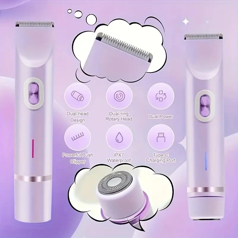 womens bikini electric 2in 1 dry wet bikini and facial usb rechargeable for bikini under legs face portable durable womens gift Product details 7