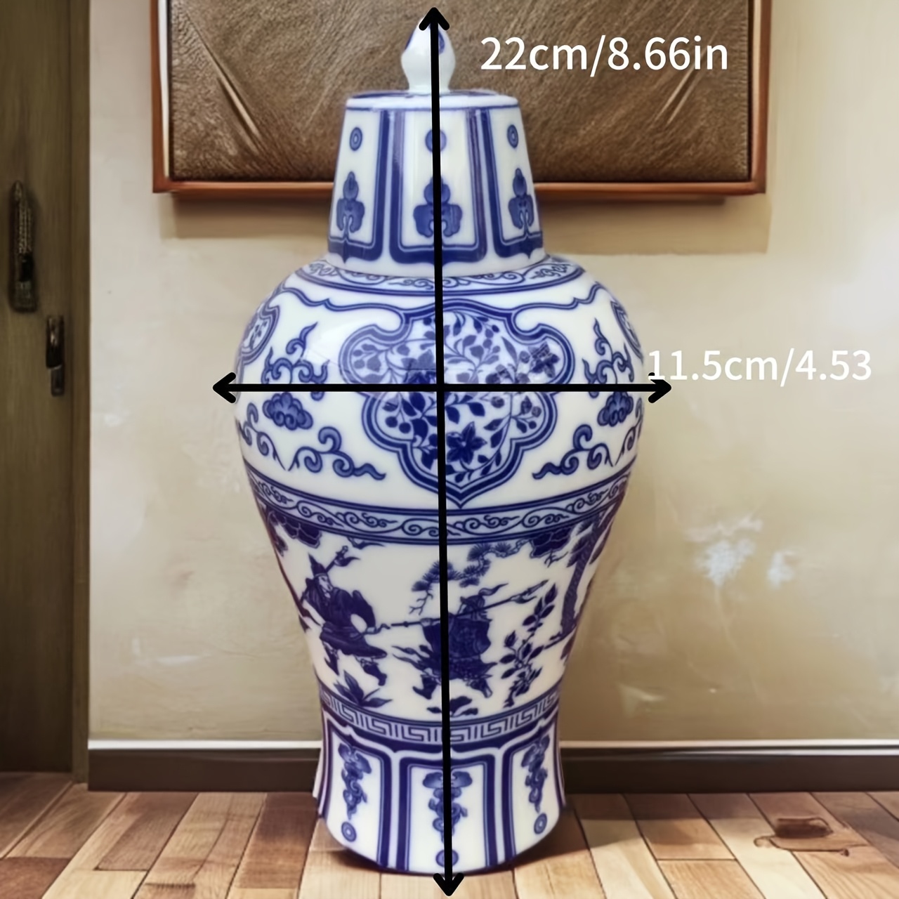 青磁花瓶　　景徳鎮 景徳鎮 青花山水花瓶 中国 陶磁器 工芸 - アートの友社 : ホーリ