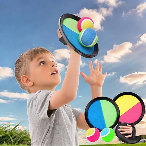 19cm sticky ball disc racket kids palm sticky ball throwing and catching game circular sticky ball school parent activity throwing and catching game interaction