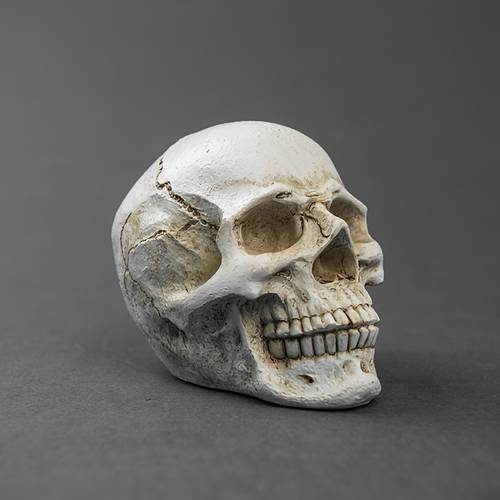 halloween gothic skull sculpture hand painted resin desktop decor vintage style home tabletop decoration spooky party prop unique collectible model gift