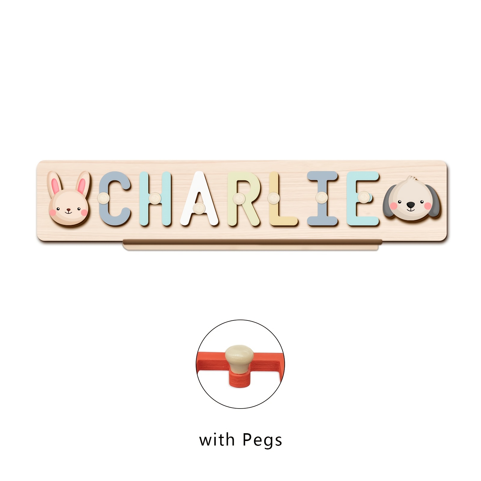 Personalized Name Puzzle, Custom Color Name Puzzle for Boys