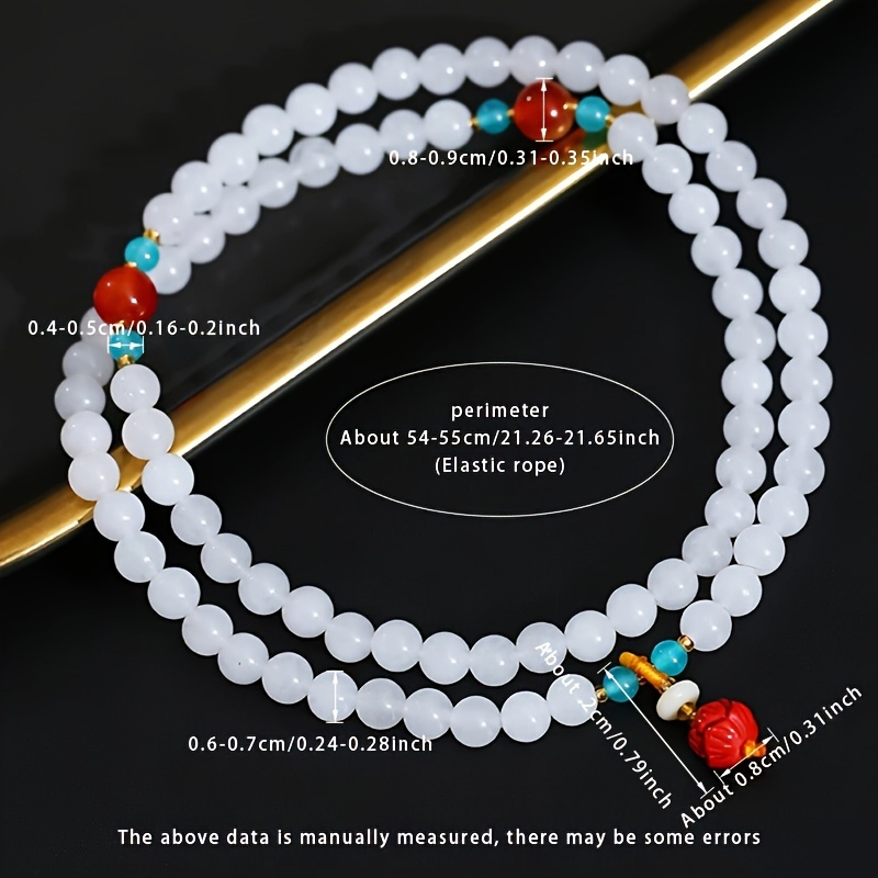Stylish 6 7mm Bead Wrap Bracelet/Necklace for Women