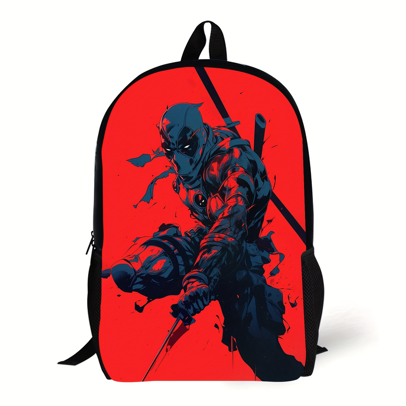 

Anime-inspired Lightweight Backpack - Adjustable Straps, Foldable Design For Travel & School, Polyester