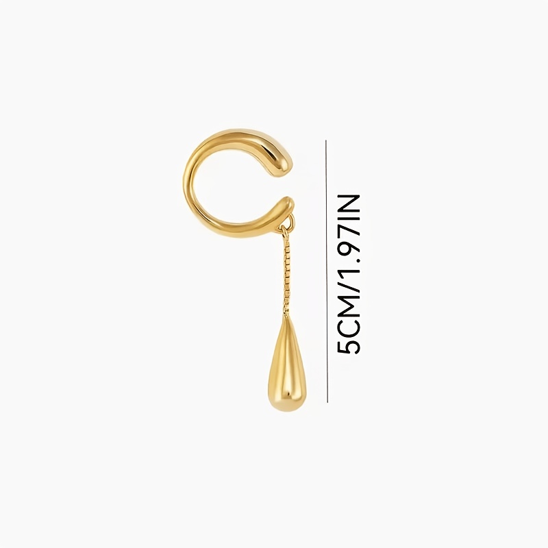 Women's Minimalist Teardrop Dangle Ear Clips — All Occasions