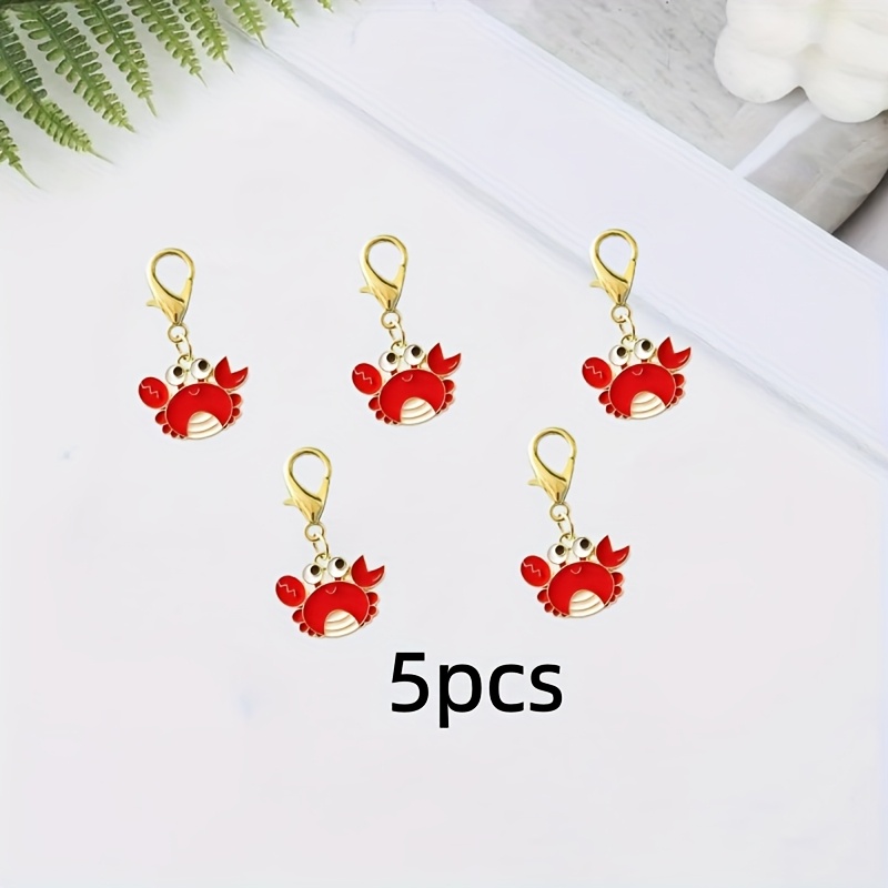 Crab Keychain, An Ideal Gift For Animal Enthusiasts And For Occasions Like Birthdays, Weddings, Valentine's Day, Easter, And Christmas. Used As A Charm For Bags, Handbags, Cars, Phones