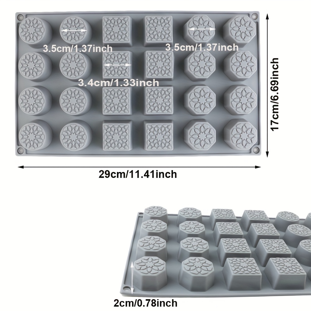Image of Silicone Cake Molds Round And Square Small Dessert Molds Baking Cake Molds Used For Making Chocolate , Candy Pudding, , Etc.
