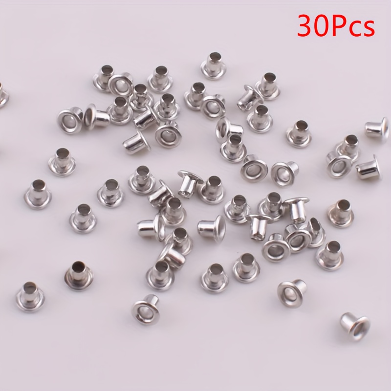TEMU 30 Stück Kleine Ösen mit 2.5mm Innendurchmesser, in 4 Farben, Bastelbedarf, 50 Stk