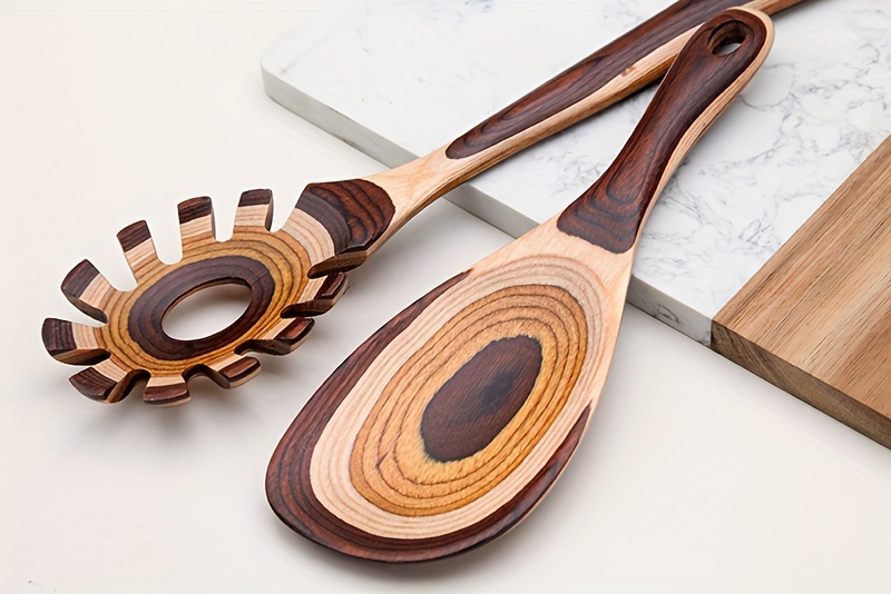 set of wooden cooking utensils including a pakkawood ladle and   tools for wholesale details 1