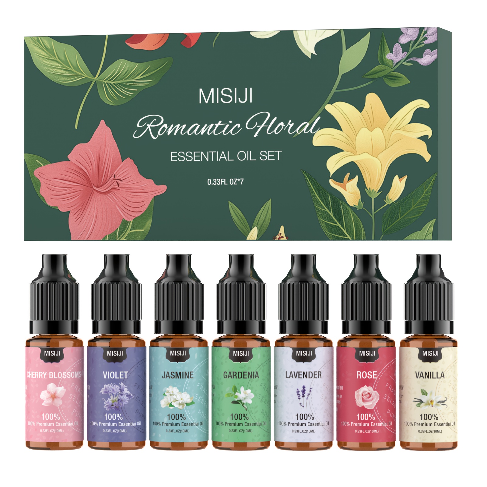 7/14/21 buc. Esențial Floral Romantic, Flori Selectate cu Ingrediente Premium, Parfumuri cu Uleiuri Esențiale de Lungă Durată, Parfum pentru Casă și Mașină, pentru Difuzoare, Umidificatoare, Fabricarea Lumânărilor, pentru Difuzoare și Umidificatoare, Potrivit pentru Utilizare în Vară