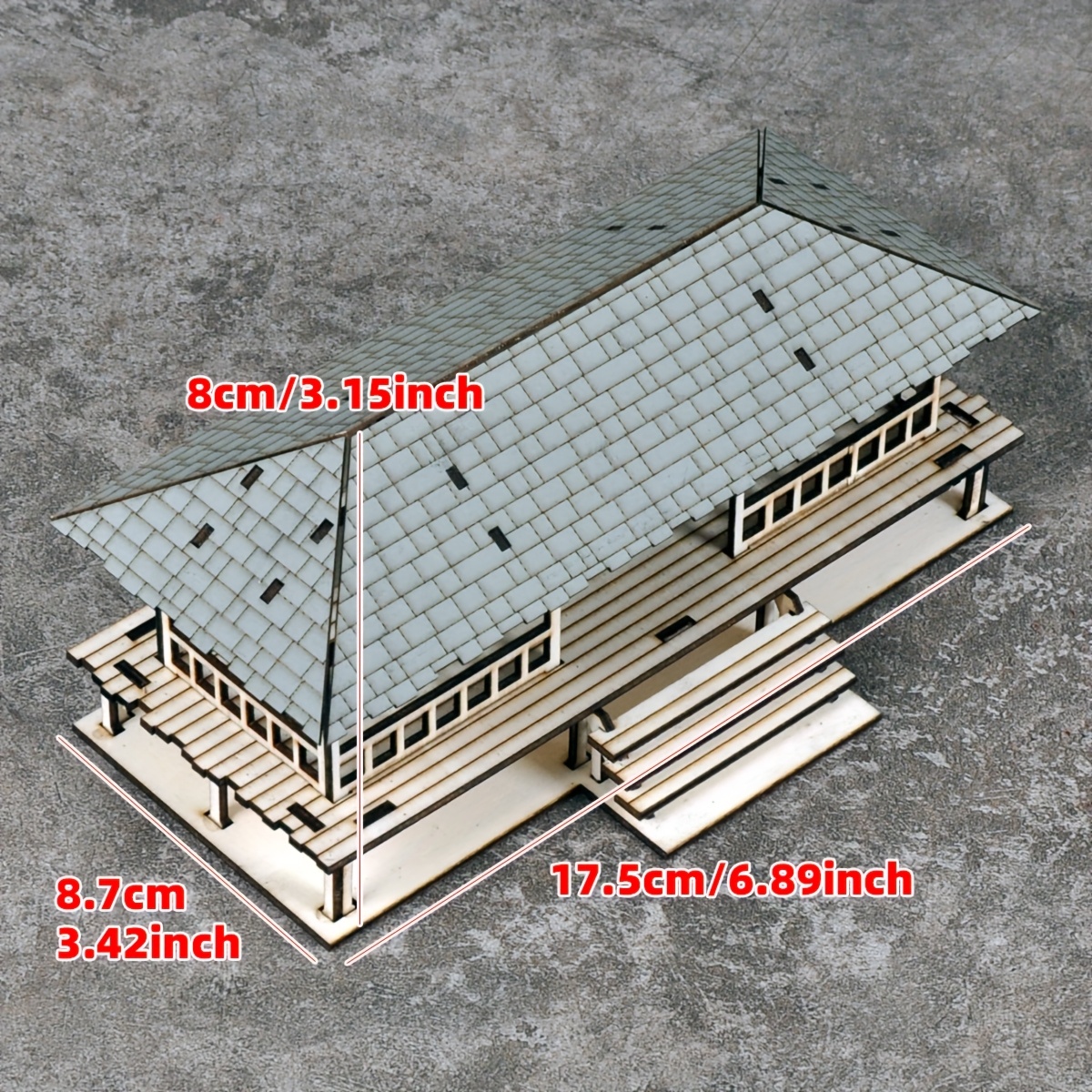 Architectural Model Sand Table Southeast Asian Log Cabin Diorama