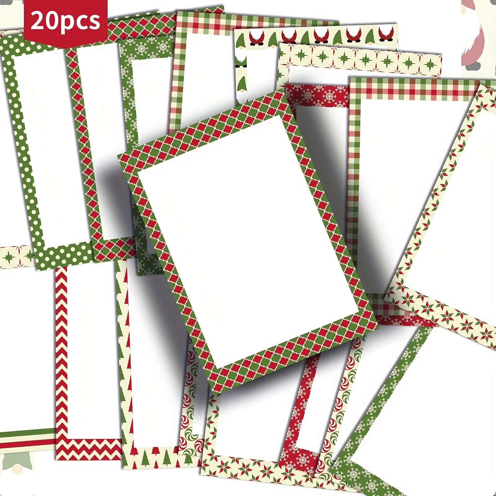 TEMU Set Of 20 Retro Postcards Featuring Vintage Autumn And Christmas Designs And Red - Measuring 4x6 Inches, Junk Journals, Showcasing Classic Pinup