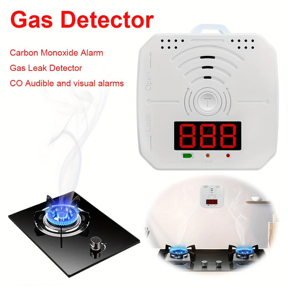   leak detector with audible visual alarm battery powered portable co   0 1ppm   for home kitchen camping hotels   lanyard battery not included ideal for   the go safety camping essentials lightweight monitor durable construction   monitor  