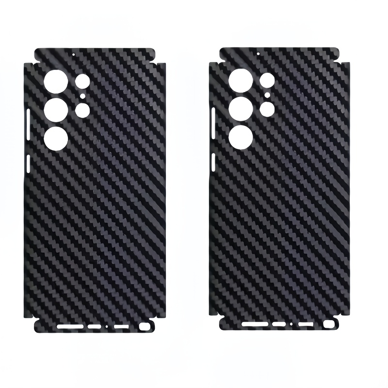 TEMU Convient pour Samsung Galaxy S26 Ultra/S25 Ultra/S24 Ultra/S23 Arrière en Fibre de Carbone Couverture Complète Autocollant de Protection pour