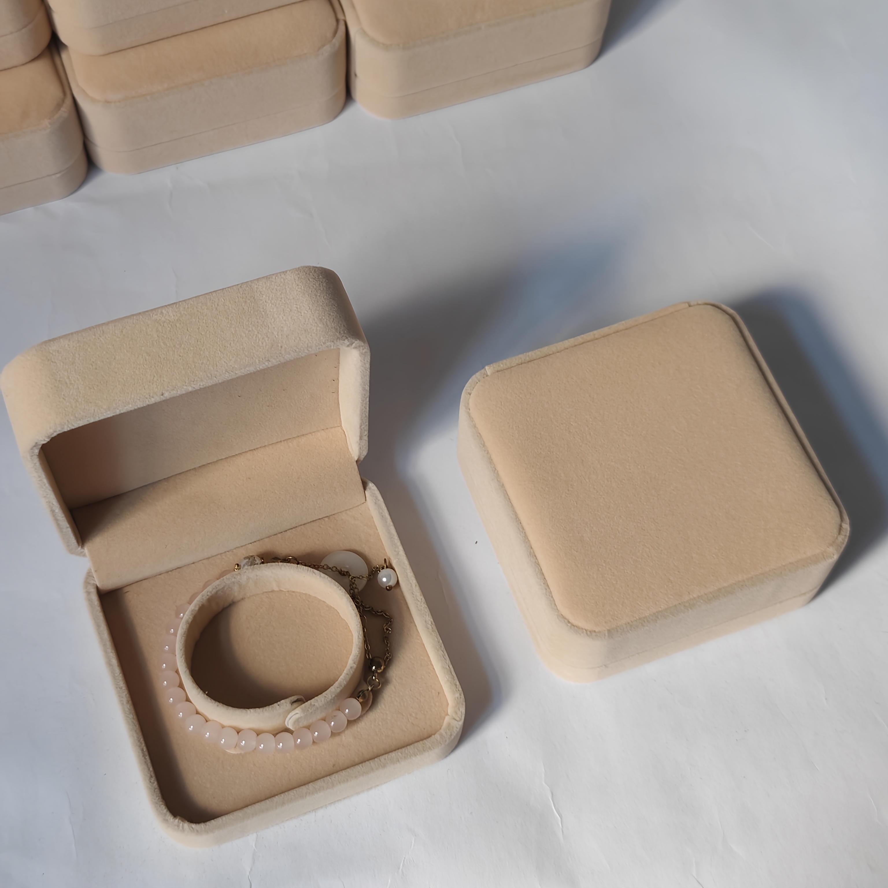 2/6/12pcs Velvet Bracelet Box Set, High-End Gift Packaging