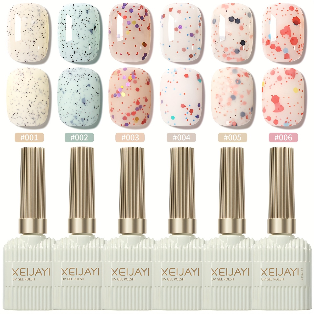 Image of Spring Nail 2025 Art 6colors Set 15ml Nail Gel Polish Soaking Led Nail Gel Salon Female Nail Art Tools