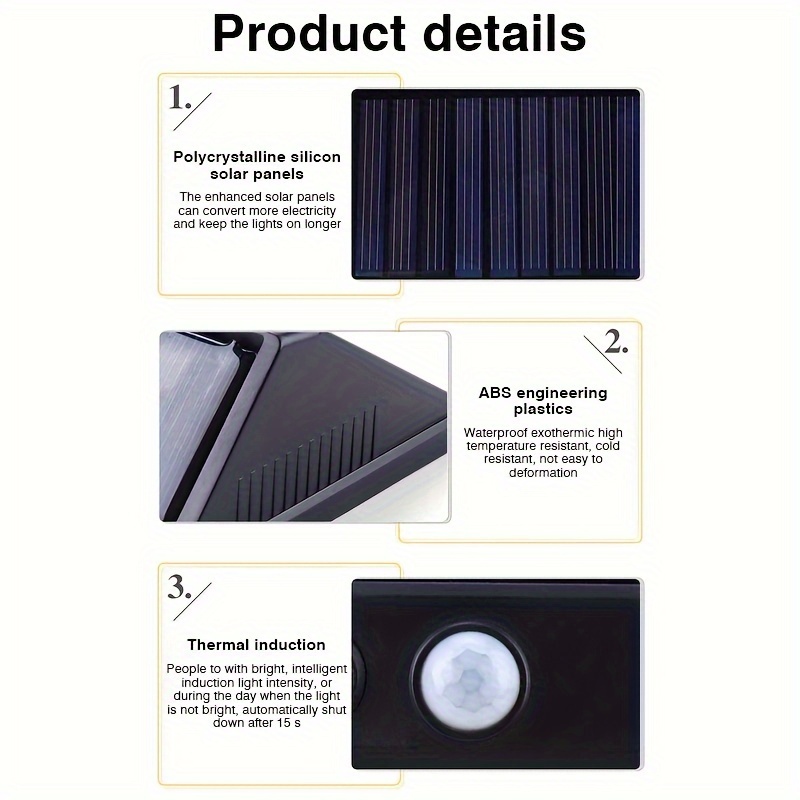 new 100led wall sensor light intelligent light sensor solar charging brightness automatic adjustment outdoor solar sensor light luminous human sensor wall light details 0