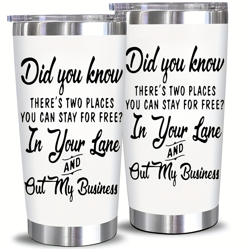 

20 Oz Stainless Steel Insulated Tumbler With Lid - Leak Proof, Bpa-free Metal Travel Mug - Hand Wash Only, Multipurpose Reusable Coffee Cup For Car, Home, Office - Unique Motivational Phrase