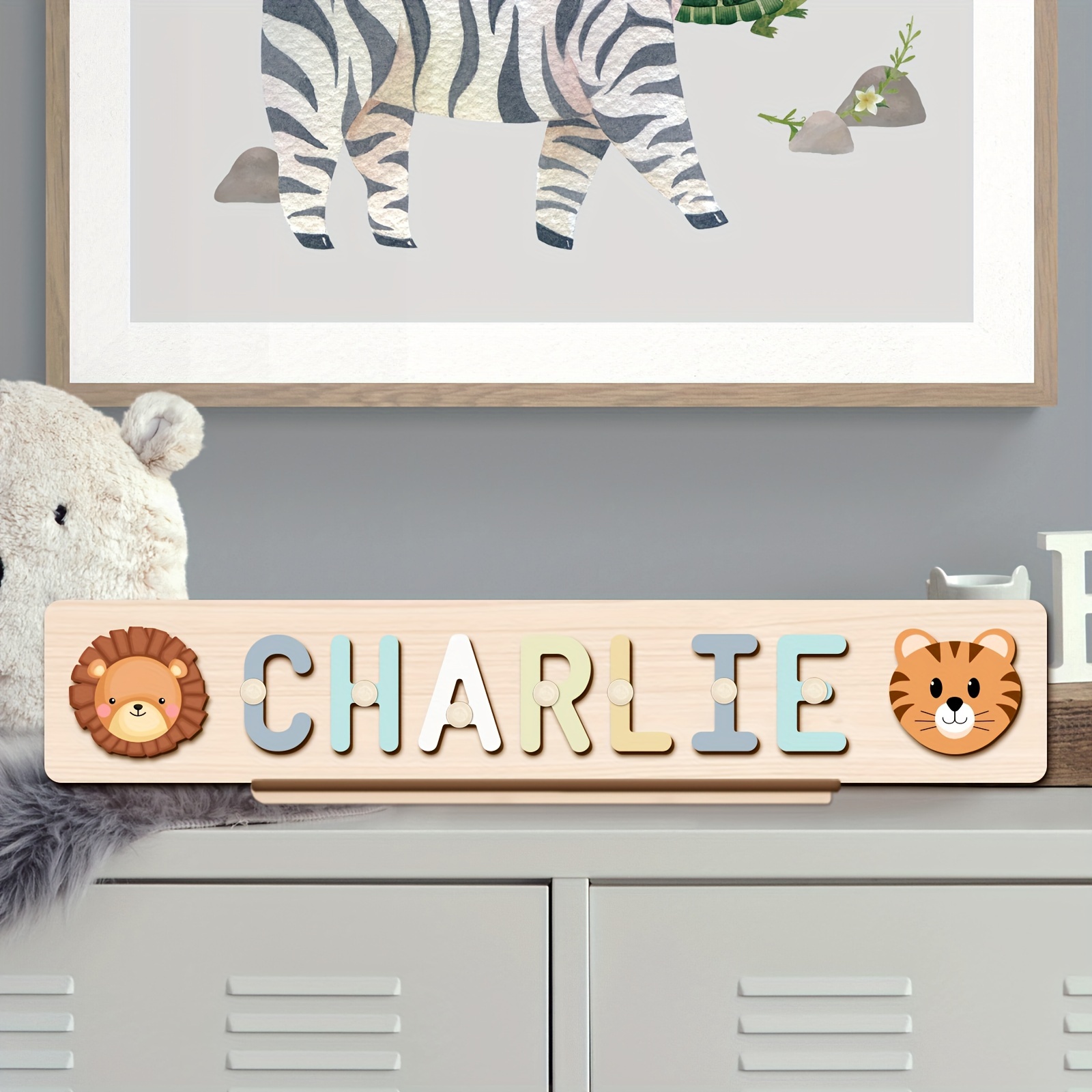Personalized Name Puzzle, Custom Color Name Puzzle for Boys