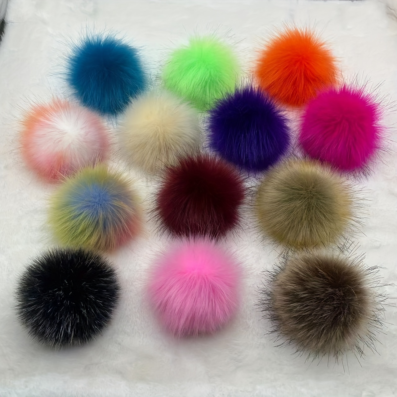 

1pc Fur - Soft Plush Ball For Diy Crafts, Hat Charms & Decorations, Fox, Rabbit