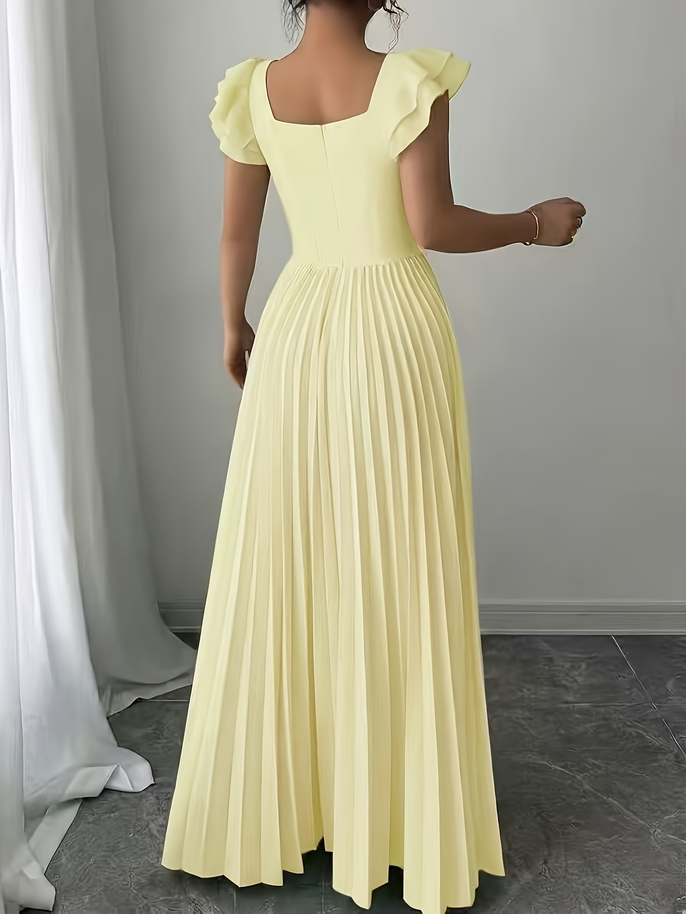 womens elegant floral print pleated hem long dress summer - Temu