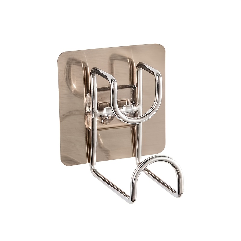 TEMU Lot de 4 crochets en acier inoxydable pour lavabo, perçage, support de rangement pour cuisine et salle de bain, porte-serviettes, crochets