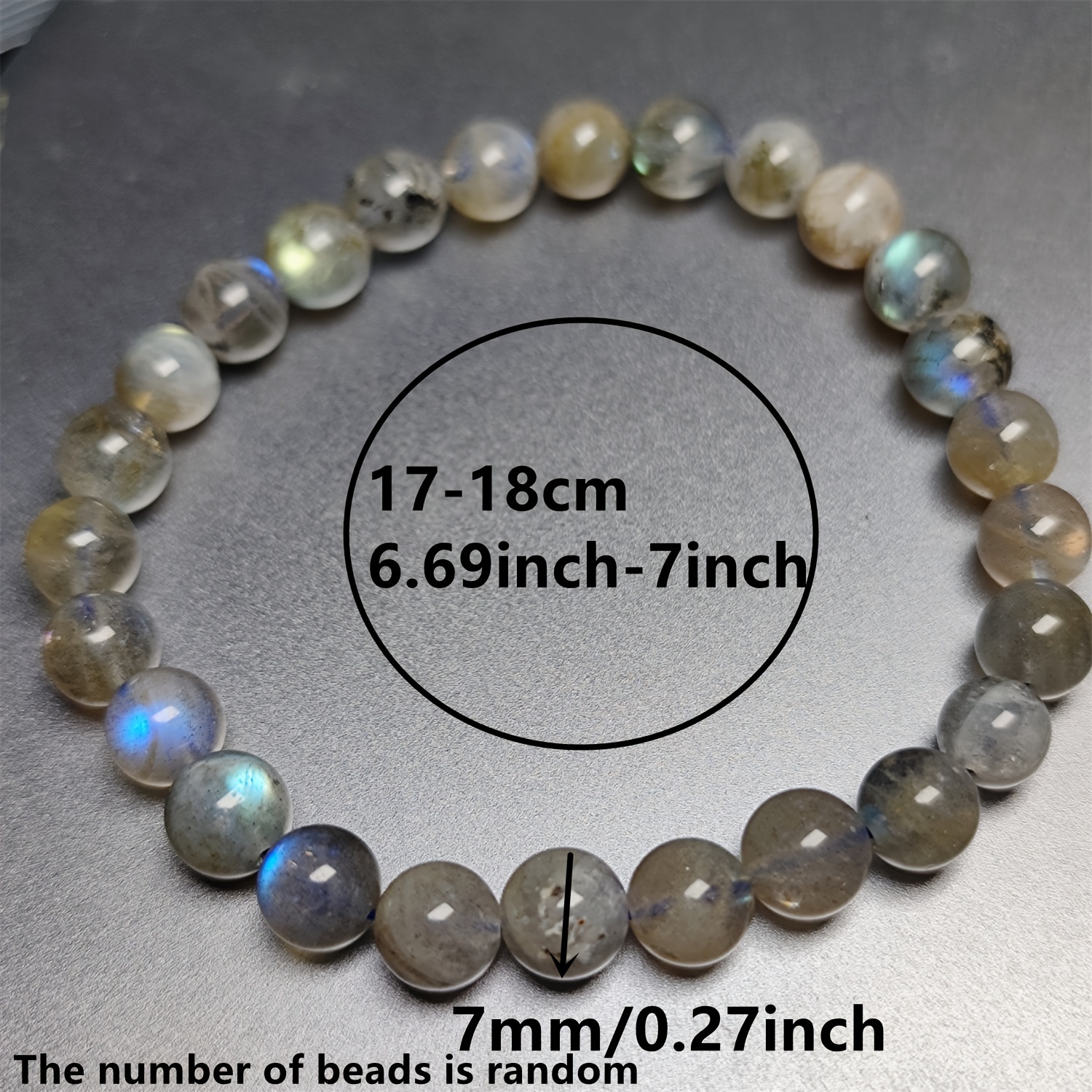 1pc Natural Labradorite Bracelet, Suitable For Men/women To Wear