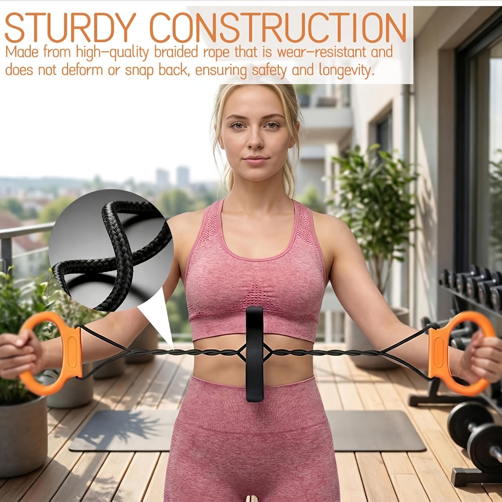 Image of 1pc New Flywheel Resistance Trainer, Woven Hemp Rope Is Resistant To Pulling And Does Not Crack, Non-slip Handle Does Not Slip, Is Throughout The Pulling And Retracting , Uniform Force Is Continuously