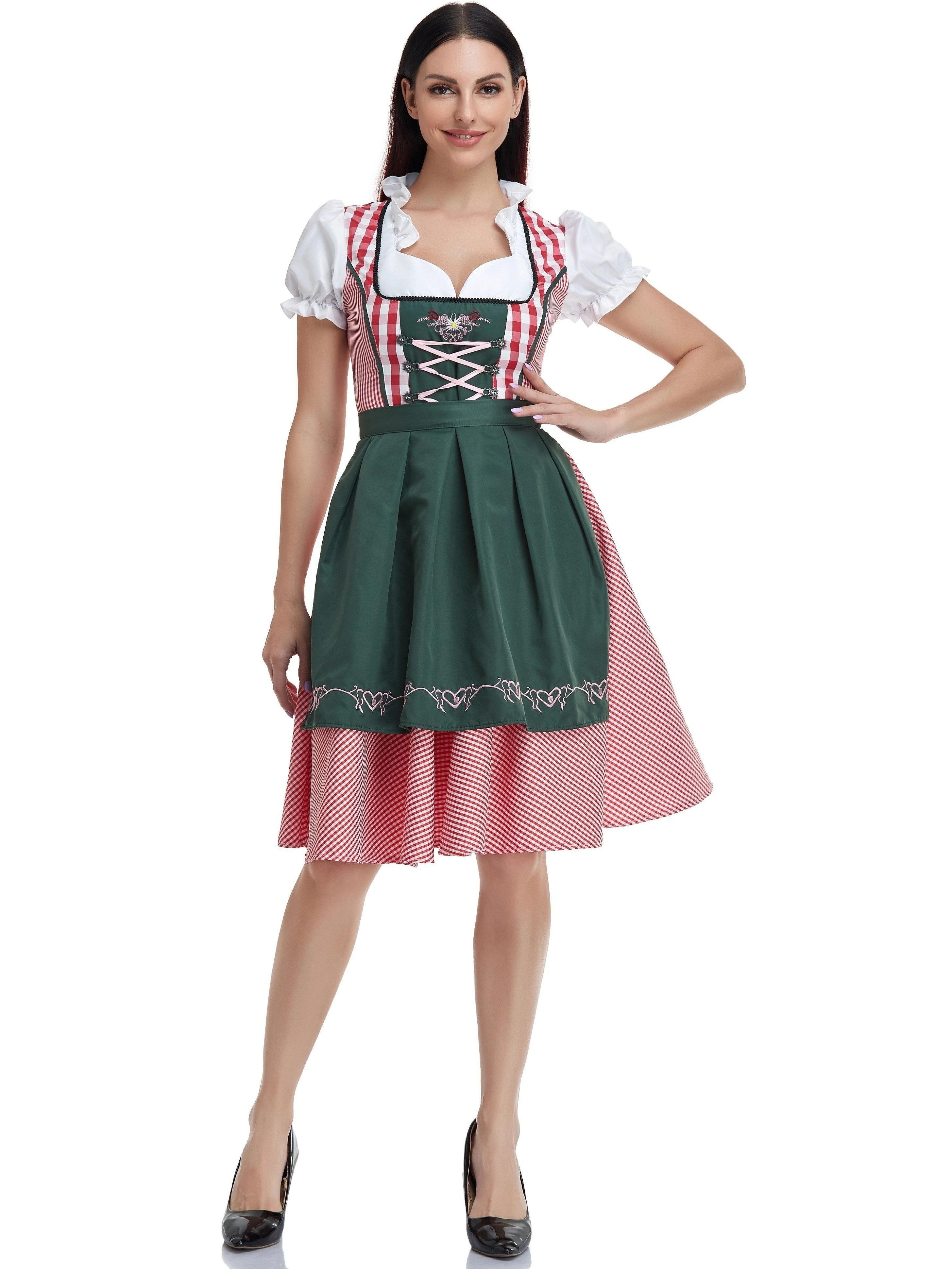 Bavarian Oktoberfest Dirndl Dress Traditional German Beer - Temu Iceland