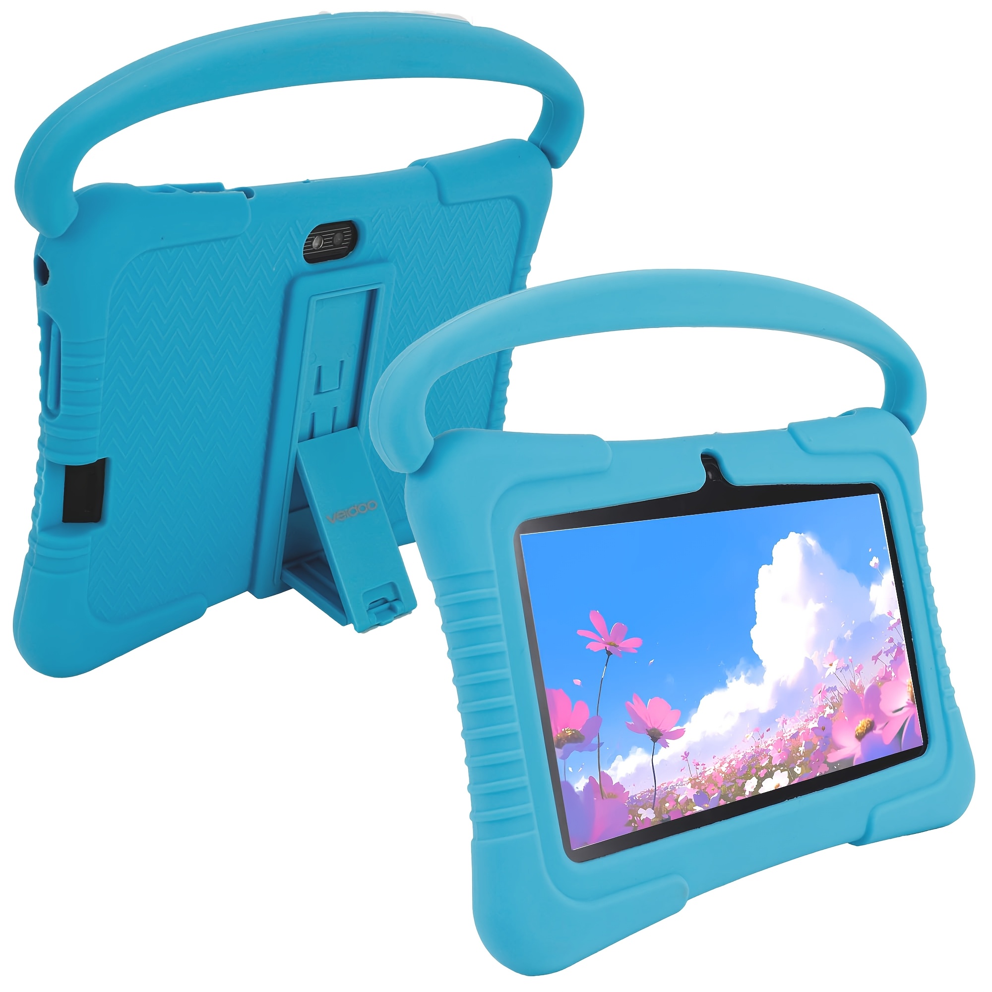 Veidoo, 7 Inch Kids Tablet, 2gb +32gb Rom, Screen, Wifi, Dual Camera, Educational Games, App, Tablet, Tablet With Silicone Cover (pink)