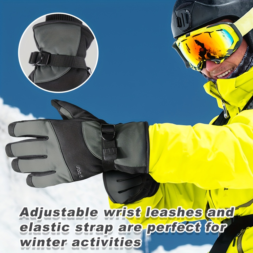 Ski Snowboard Gloves Men Women Waterproof Winter Warm - Temu