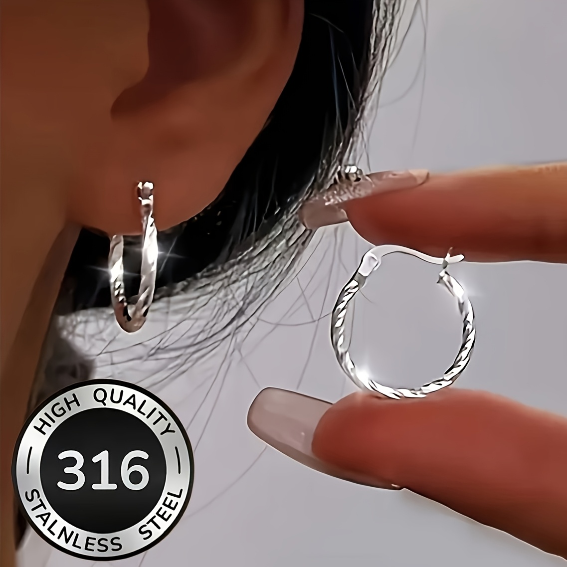 Steel Earrings, Comfortable And Versatile, Simple And Elegant, Fashionable Women's Earrings Suitable For Daily Wear Or Parties, Jewelry Accessories, A Delicate Gift For Women
