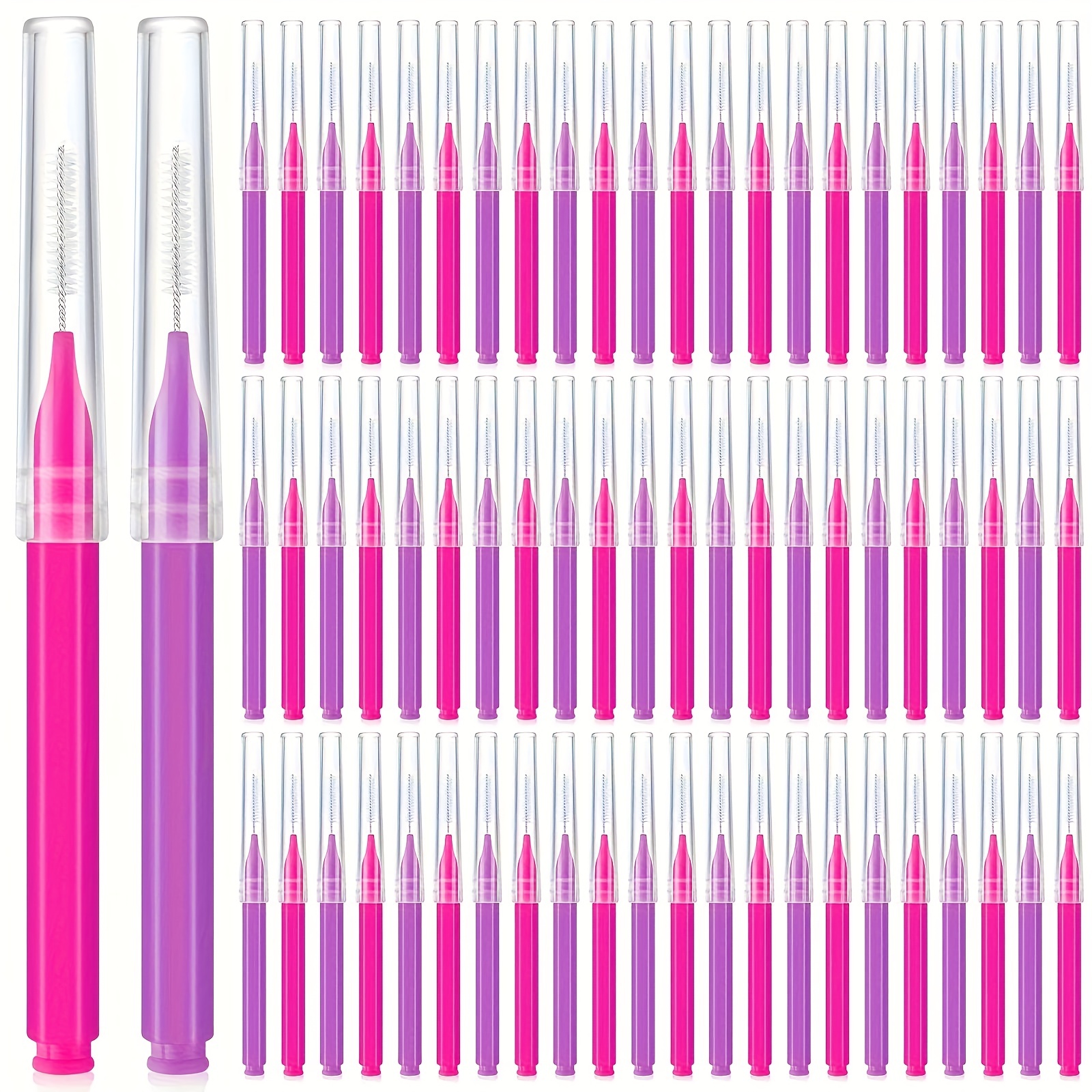 

30-50 Pack Mini Eyebrow Brushes, Portable Disposable Dual-ended Mascara Wands And Brow Brushes, Plastic, Unscented - Eyelash Care And Dental Floss Picks For Teeth Cleaning