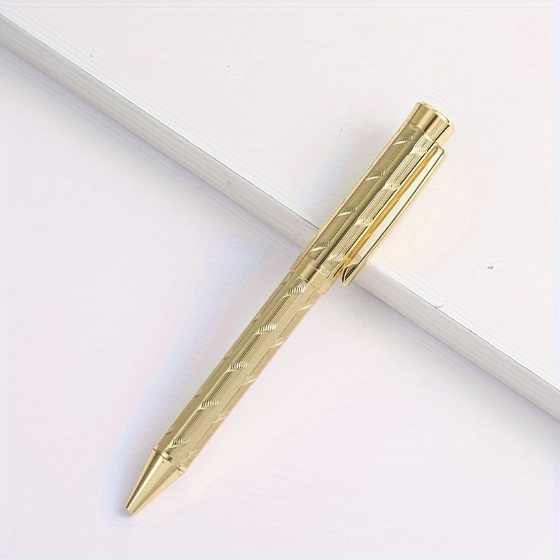 

1pc, Draven Metal Engraved Golden And Silvery Ballpoint Pen High Quality Business Gift Advertising Pen