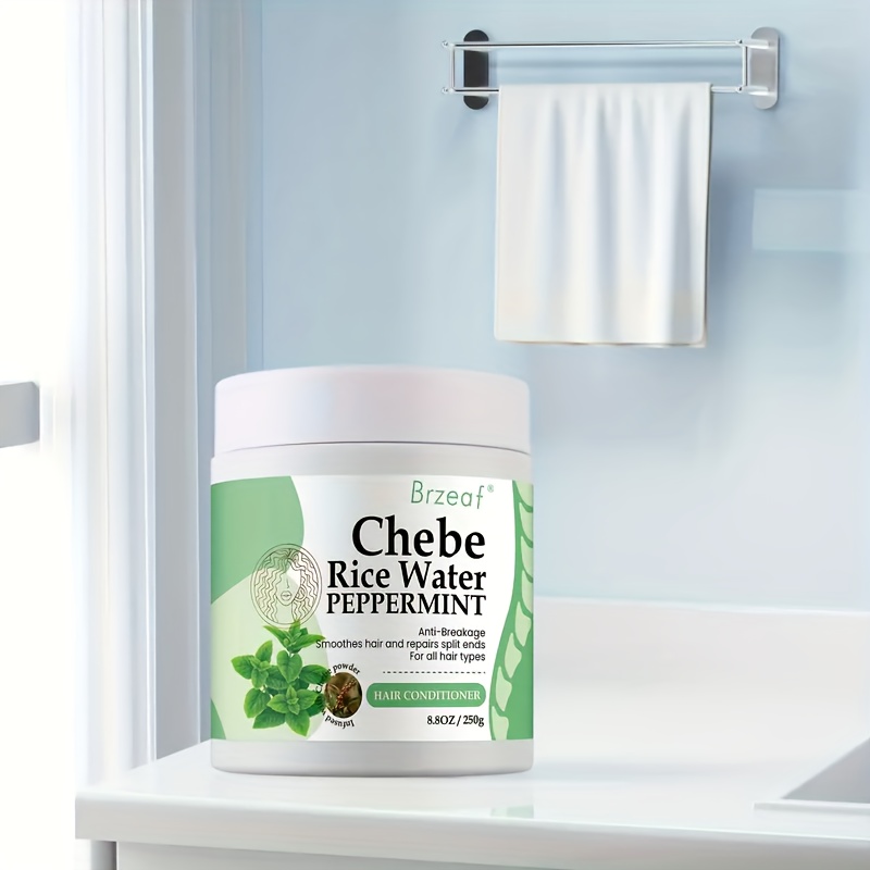 

250g Chebe Leave In Conditioner Chebe Hair Care Cream With Rice Water & Chebe Powder, Moisturizing, Natural Chebe Leave In Conditioner