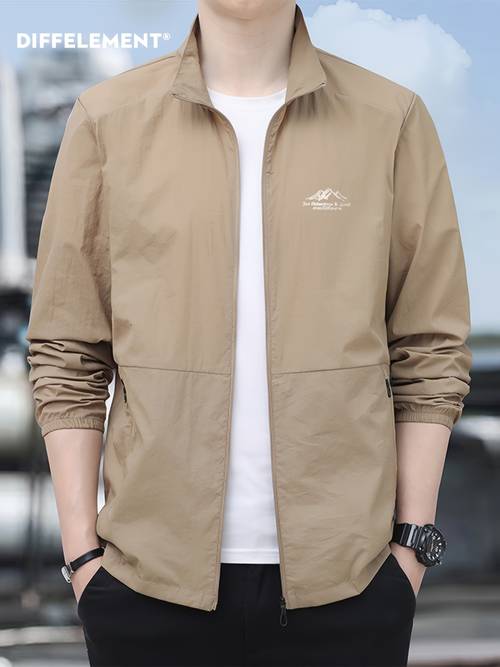 diffelement new summer mens outdoor lightweight jacket thin and breathable mens windbreaker versatile fishing and casual mens base layer