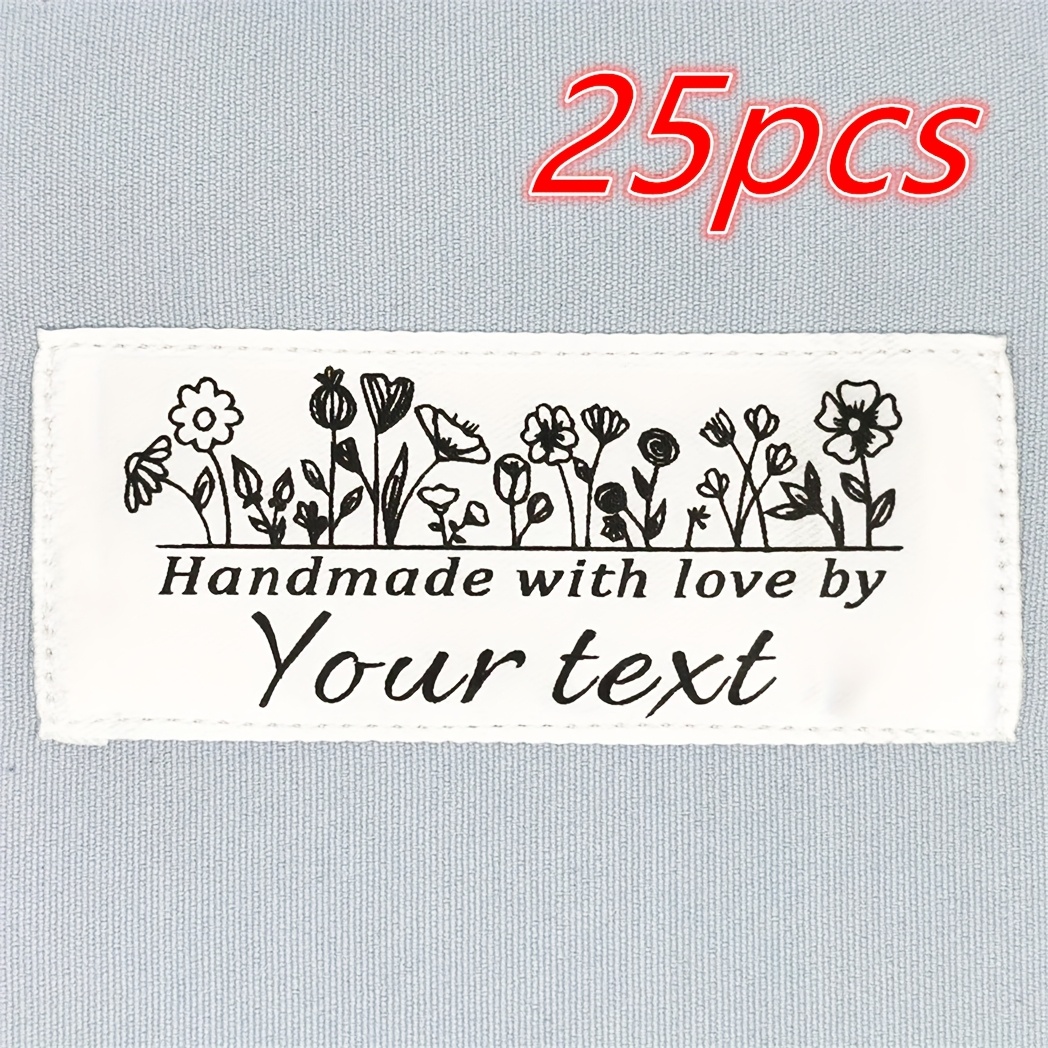 TEMU Étiquettes Ruban Personnalisées 25pcs, Personnalisées avec Votre Texte, Personnalisez Vos Produits
