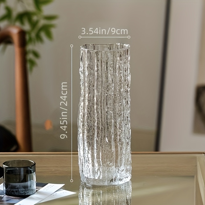 Elegant Glass Vase For - Transparent, For Living Room Decor | Ideal For Hydroponic | Hand Wash Only